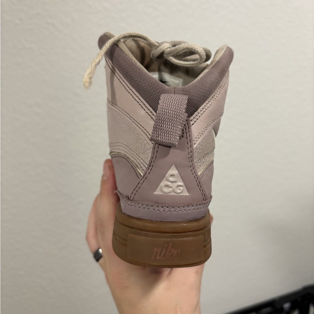 Nike Mauve/Pink High-Top Sneaker with Gum Sole - Picture 3 of 9